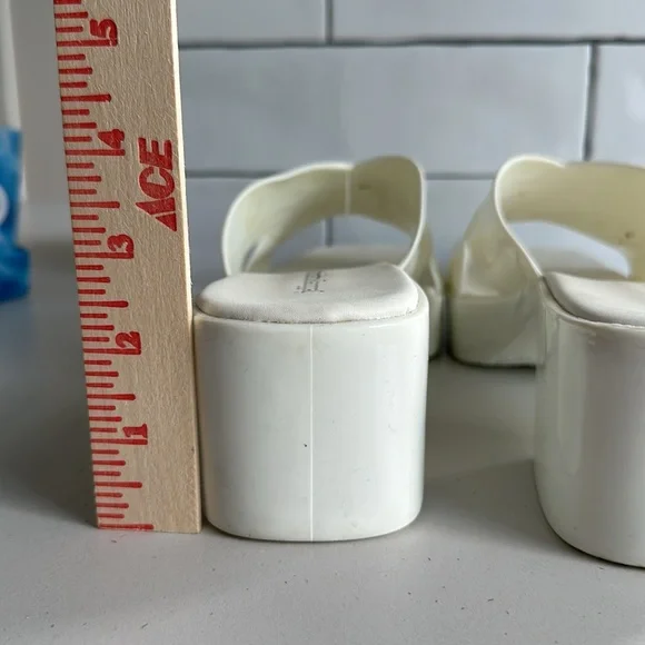 Nordstrom Jeffreycampbell Bubblegum Jellies Slides Sandals White Size 11 - Picture 11 of 14